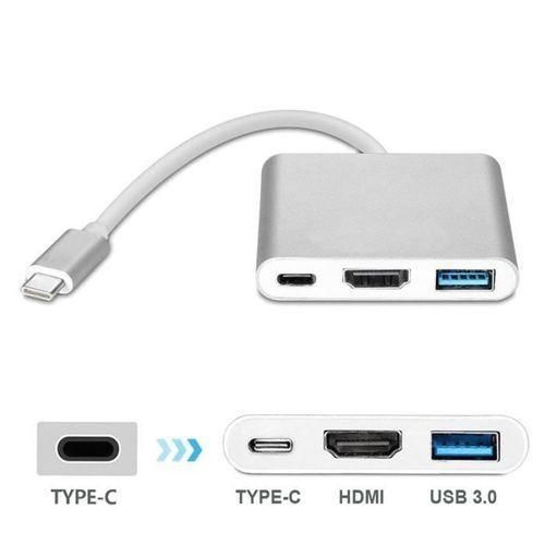 Adaptateur USB C Vers HDMI 4K 30 Hz / USB 3.0 / USB 3.1 Type-C