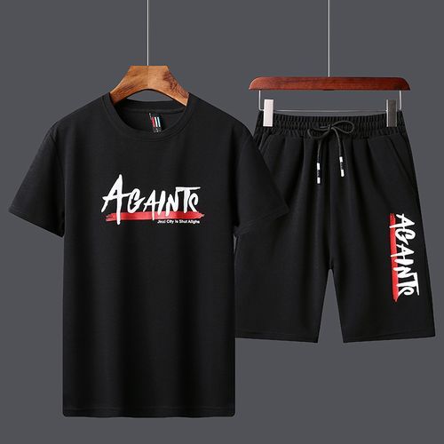 T-Shirt + Short Pour Homme - Noir