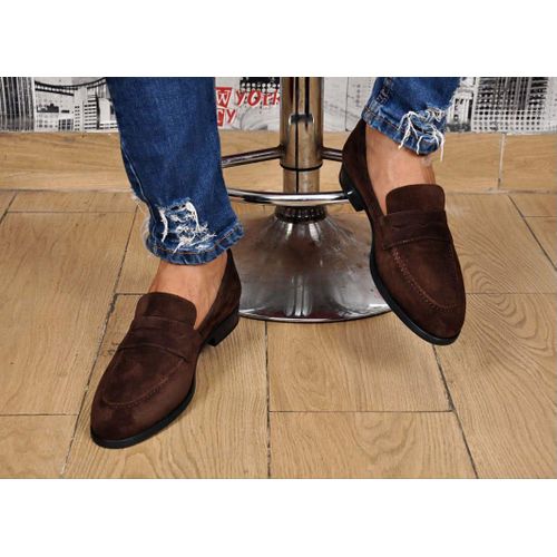 Mocassins Homme Marron Élégants – Chaussures à Enfiler, Classiques et Confortables