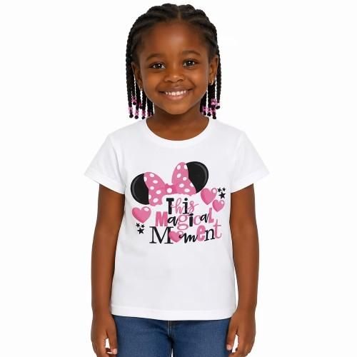 T-shirt Enfant Magical Moment en Coton Doux – Manches Courtes - Blanc
