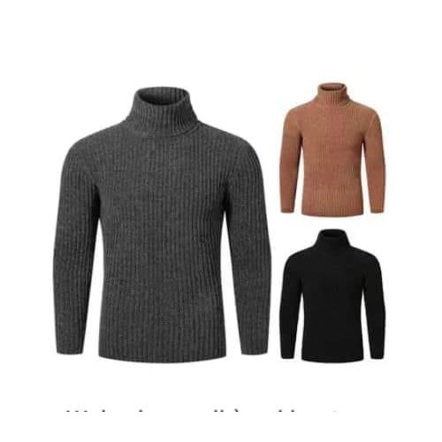 Lot De 3 Pull Over Col Roulé Unisexe_Multicolore