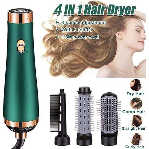 Sèche-cheveux 4 en 1 avec peigne à air chaud et baguette à friser