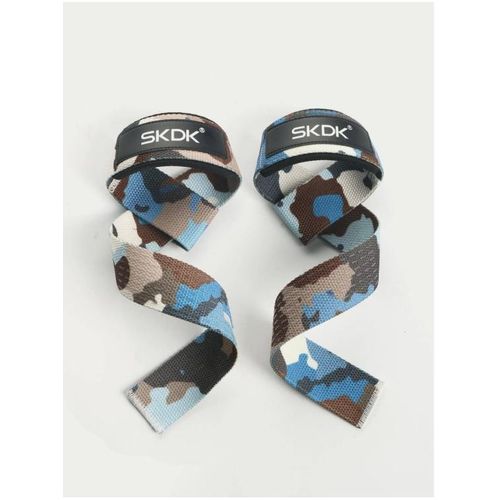 Bandes de Poignet Réglables SKDK – 1 Paire Bleu & Blanc, Support Musculation Renforcé pour Gym, Haltérophilie & Deadlift