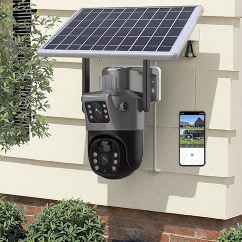 Caméra de Surveillance Solaire PTZ WIFI 8MP Ultra HD - Surveillance Autonome et Intelligente