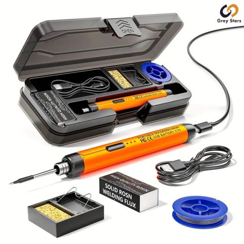 Gray Stars Kit De Fer à Souder USB, Outil De Soudage à Température Réglable - Orange