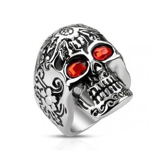 Bague Tête De Mort En Acier Inoxydable