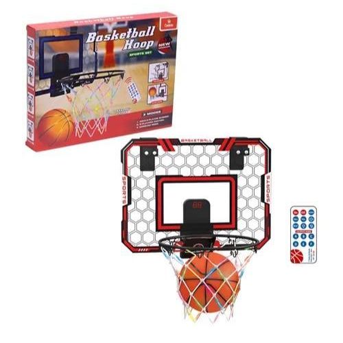 Panier de Basket Interieur pour Enfant, Mini Panier de Basket sur Porte avec éclairage LED