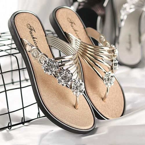 sandales chaussures d'été décontractées durables Or