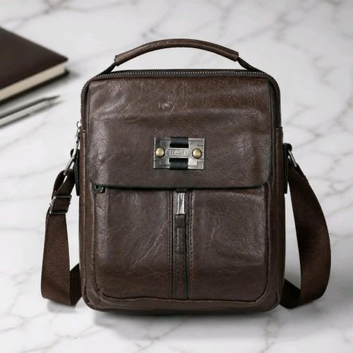 Sac Sacoche Bandoulière Marron pour Homme