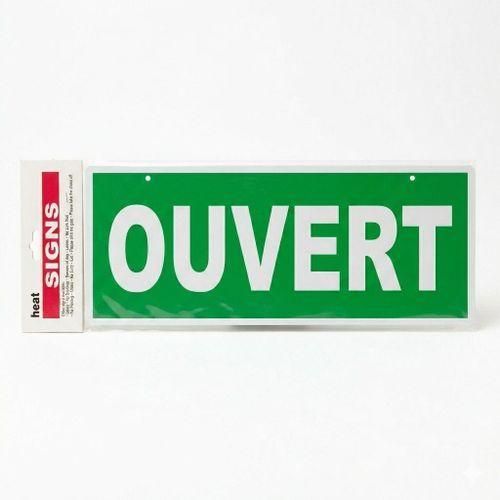 Panneau de Signalisation OUVERT Professionnel - Vert et Blanc Haute Visibilité - Idéal pour Magasins, Restaurants et Boutiques - Installation Facile et Durable - Marque NEAT