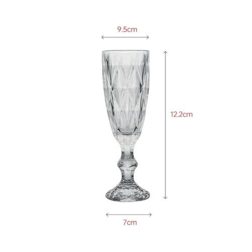 Verre à Pied en Cristal Relief – Élégant & Résistant