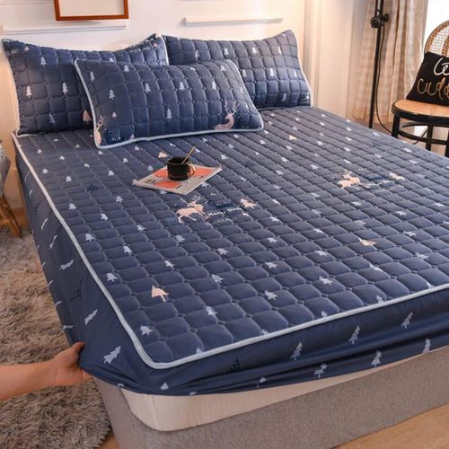 Protge-matelas matelass en tissu poches profondes impermable et scuritaire pour la literie - drap de lit impermable matelass en coton lav