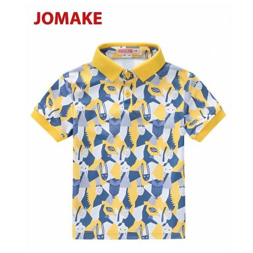 Polo pour garçons, 1-9 ans, jaune, bleu et blanc à motifs colorés
