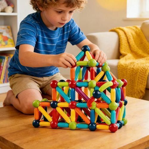 Jeu de construction magnétique éducatif 42pcs- multicolore
