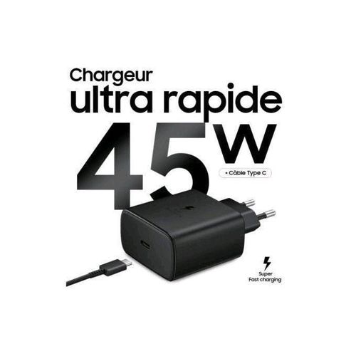 Chargeur rapide Samsung Type C, 45W pour A15, A16, A55, A25, S23, S24, S25, compatible avec les modèles Galaxy S25, S24, S23, S22, S21, S20, Ultra, Plus, FE, Note 20/10, Z Fold, Z Flip
