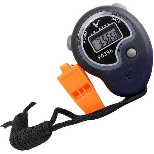 ensemble minuteur sifflet off mini renard sifflet numérique LED lumière Gym minuteurs multi intervalles plug alarme ABS VVV