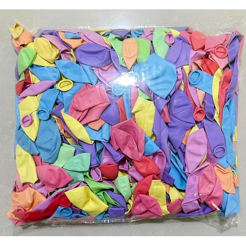 Lot de 100 Ballons Ronds Macaron + Pompe à Main - Kit Décoration Fête