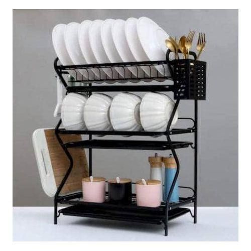 Coffre de rangement antirouille en acier inoxydable à 3 portes avec 3 crochets en acier inoxydable