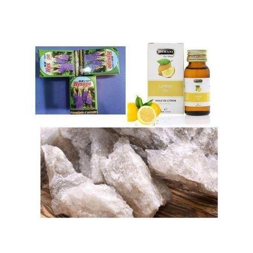kit de 2 Savons Hysopes Purification + 1/2 Sel Gemme+ Huile De citron GH