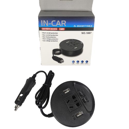 Convertisseur Voiture 150W - 12V/24V vers 220V - Prise AC & USB