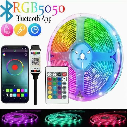 Bande lumineuse LED Bluetooth 10M avec télécommande