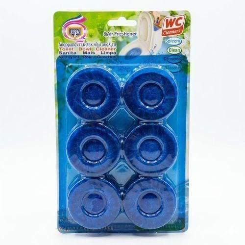 Pastilles WC Nettoyantes Anti-Tartre Et Germicides - Pack De 6 Pièces