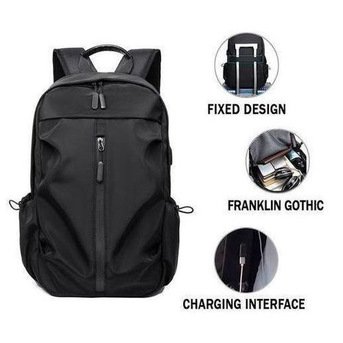 15,6 Pouces Charge USB Hommes Sac à Dos Pour Ordinateur Portable élégant Sac D'école Pour Adolescents Sacs à Dos De Voyage étanches Sacs Décontractés