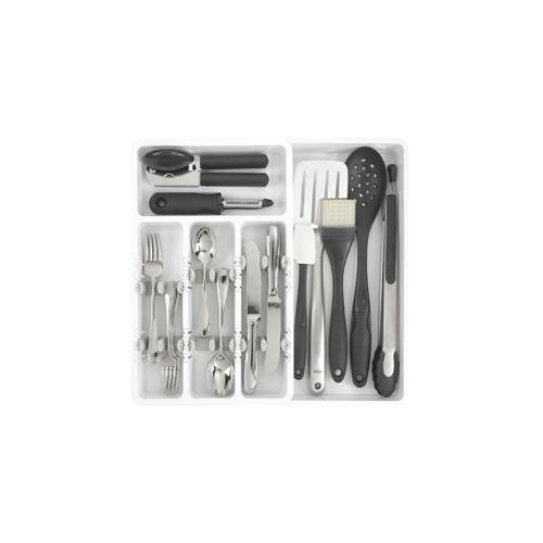 Range Couverts Modulable Et Extensible -Blanc /Noir