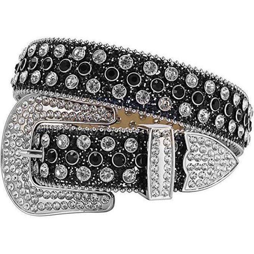 Ceintures En Strass Pour Homme Et Femmes , Ceinture En Cuir à Clous En Cristal De Style HY