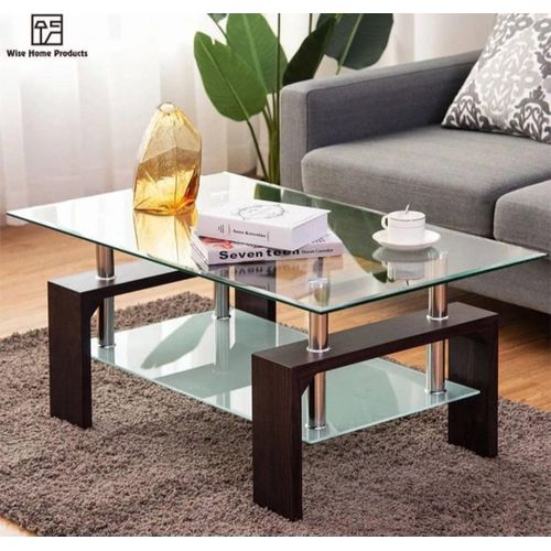 Table vitrée Centrale Basse transparent