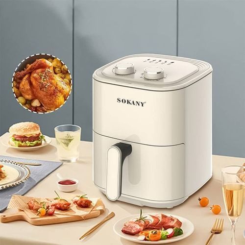 Friteuse Sans Huile Sokany, Contrôle De Température -Blanc