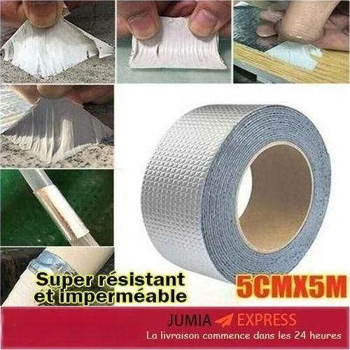 5cm * 10M De Papier D'aluminium Super Résistant à L'eau De Réparation De Fissure Ruban Adhésif De Papier D'aluminium Profession