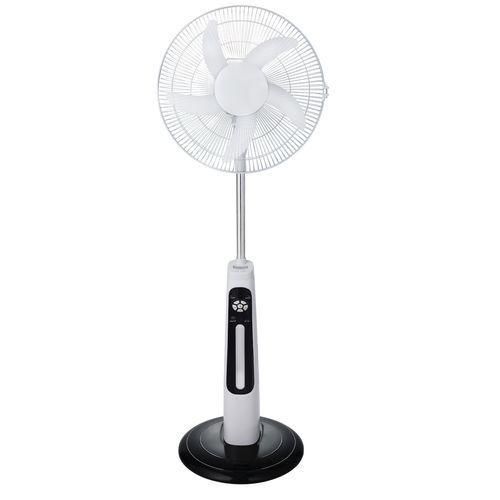 Ventilateur Rechargeable 18 Avec Télécommande –Blanc – STV-640 –40W/ 9 Vitesses/ Éclairage LED/ Power Bank