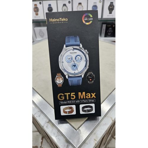 Smartwatch HainoTeko RW-64 GT5 Max – Écran AMOLED HD, 3 Bracelets Inclus