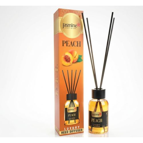 Diffuseur de Parfum d'Ambiance à Bâtonnets Pêche- Parfum de Maison Élégant, Longue Durée- Fragrance Douce et Fruitée.