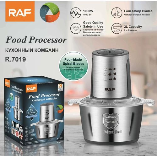 Hachoir à Viande électrique En Acier Inoxydable 2L