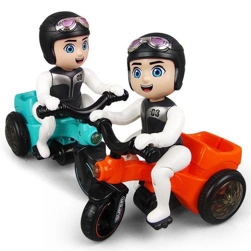 Moto/Tricycle à Piles Rotatif à 360 Degrés - Lumière/Musique