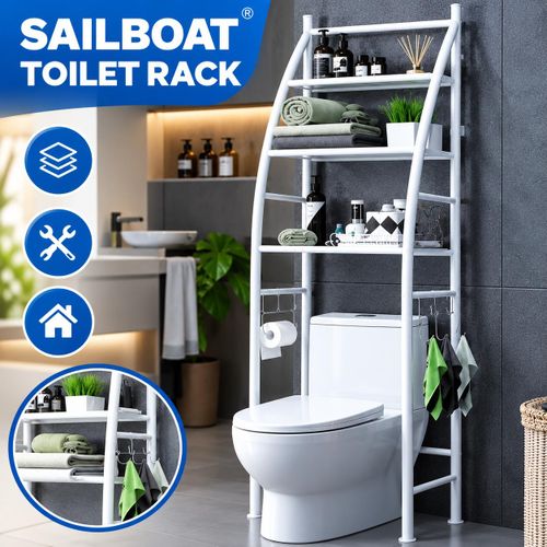 Étagère WC Organisateur Salle de Bain - Gain de Place