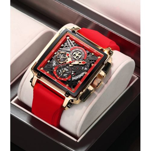 MONTRE-HOMME -LIGE DESIGN-Rouge