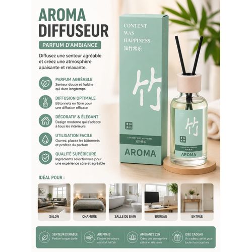 Diffuseur d'ambiance à Baguette pour Maison et bureau 2pcs