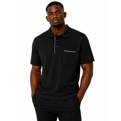 Polo Homme Chic & Décontracté en Coton Premium - Noir