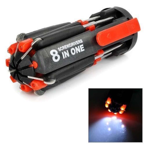 Tournevis Led Multifonction - Rouge/Noir