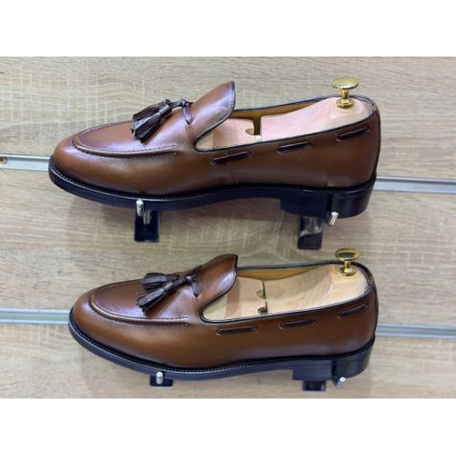 Souliers homme en cuir -marron