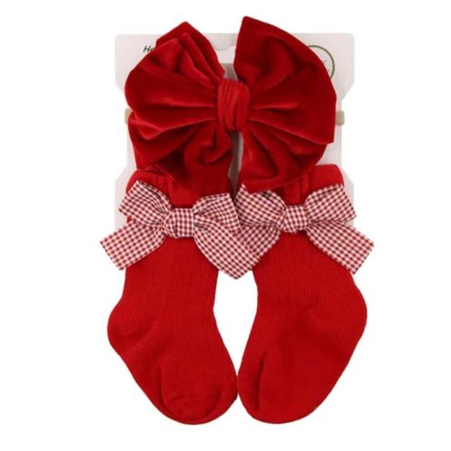ACCESSOIRES BÉBÉ – BARETTE+CHAUSSETTE
