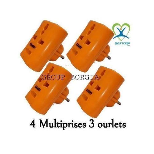Lot de 4 Multiprises Fiche Triplite 3X16A