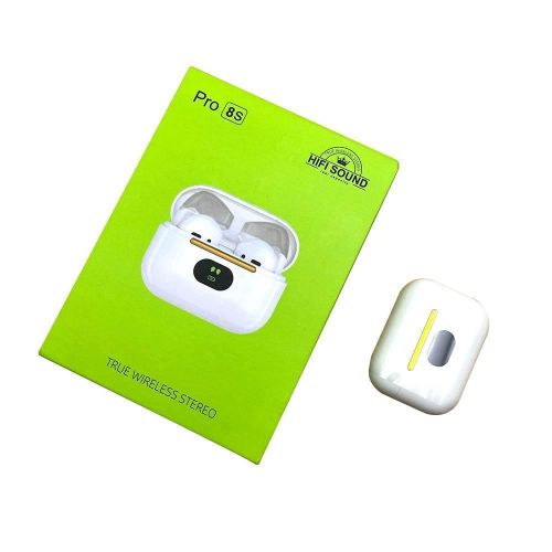 Ecouteurs Bleutooth sans fil Pro 8s blanc