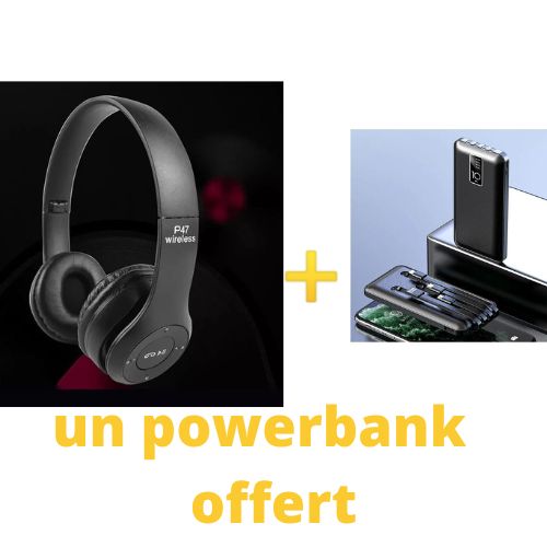 Casque P47 + Un Powerbank Offert