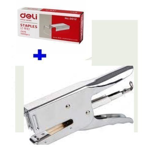 Agrafeuse + Un Paquet De Cartouche D'agrafe - Gris