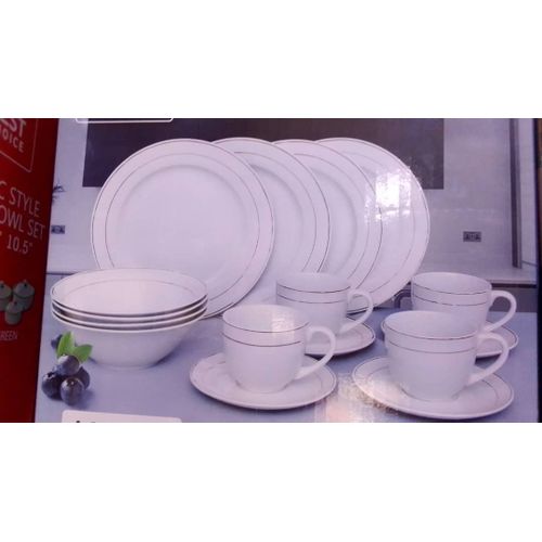 Assiette En Porcelaine 16 Pces