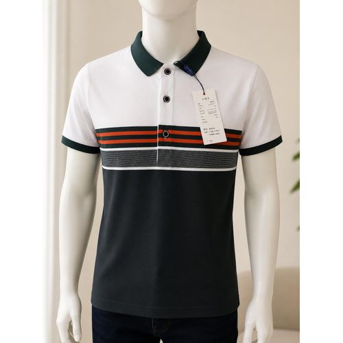 Polo pour Homme à Manches Courtes avec Rayure -multicolore